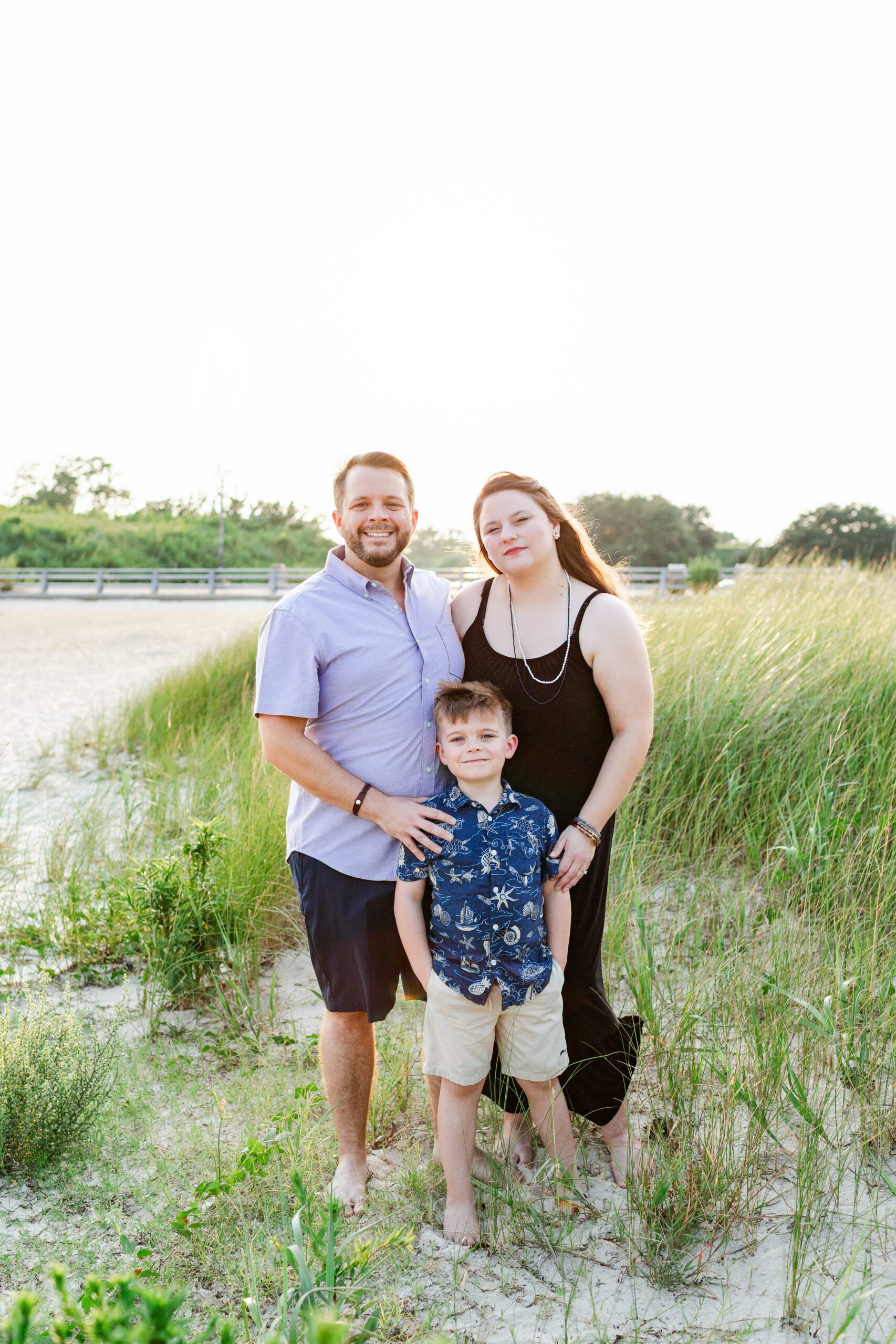 Ft. Monroe beach, a family photoshoot.
